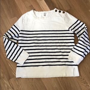 J. Crew Striped Sweatshirt Medium EUC
